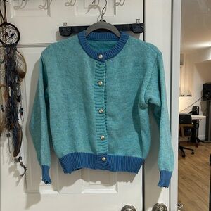 Source Unknown Teal Button-Up Cardigan